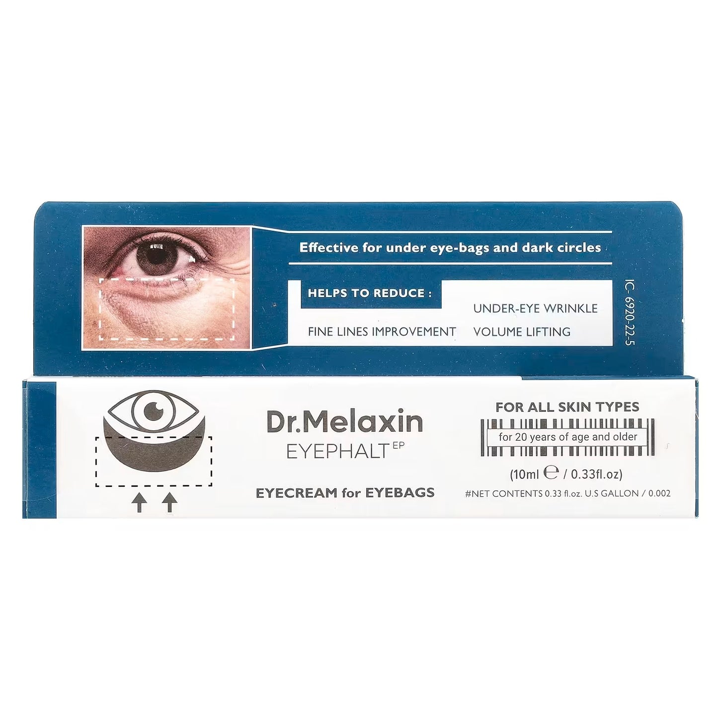 Dr. Melaxin Eyephalt Eye Cream for Eyebags Dark Circles Puffiness Treatment Hydrating Under Eye Cream (10g)