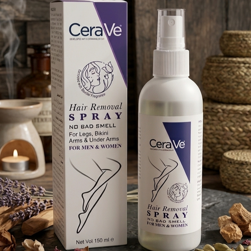 CeraVe Hair Removal Spray - Gentle Body Hair Eliminator Smooth Skin Depilatory Formula Easy Spray Skincare Product For Men And Women - 150ML