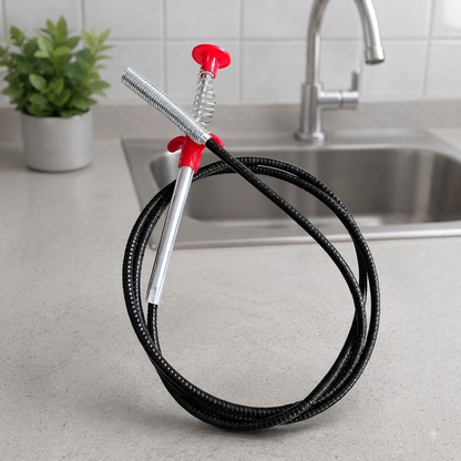 Stainless Steel Sink Wire Drain Cleaner | 90cm Spring Cleaning Stick