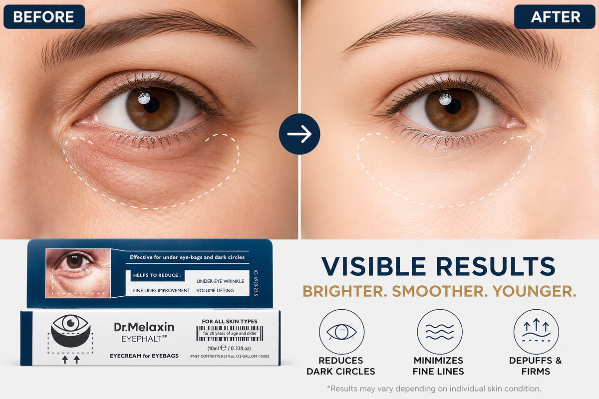 Dr. Melaxin Eyephalt Eye Cream for Eyebags Dark Circles Puffiness Treatment Hydrating Under Eye Cream (10g)
